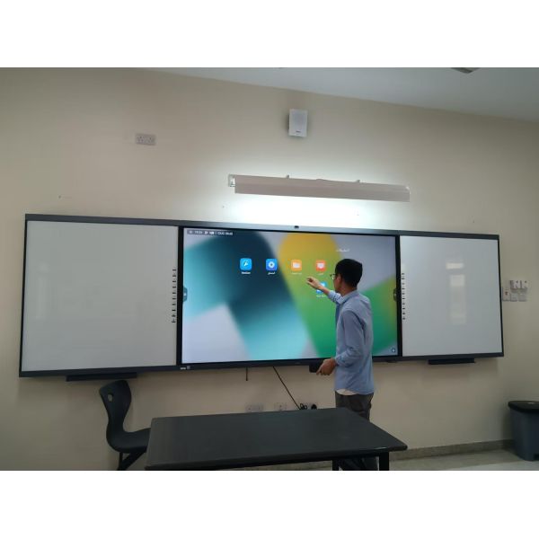 Intelligent Blackboard 75 86 Inch Android Windows PC All In One Computer PC with Sided Touch Boards USB HDMI TYPE-C Ports Optional With Mobile Stand