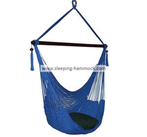 China Heavy Duty Caribbean Hammock Chair , Tree Dark Blue Hanging Hammock Chair For Bedroom wholesale