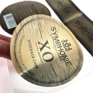China High-End Red Wine Bottle Packaging Vinyl Sticker with Bronzing Label for Whisky Juice wholesale