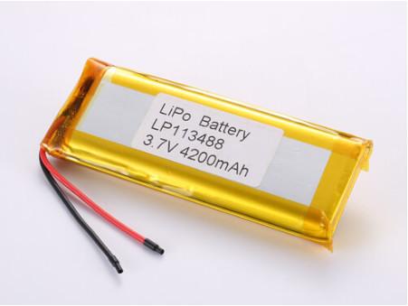 LP113488 3.7V 4200 MAH li ion battery manufacturers Customized Connector Type