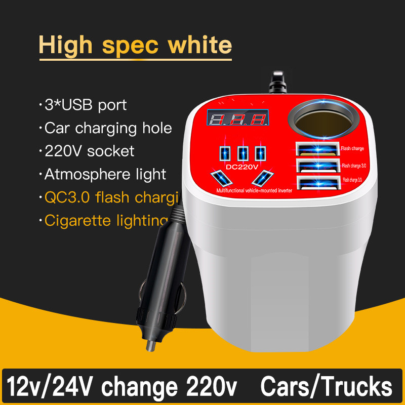 Smart Cooling Universal Power Inverter Auto 12V/24V USB Port Inverter Converter for Cooling Car Refrigerator