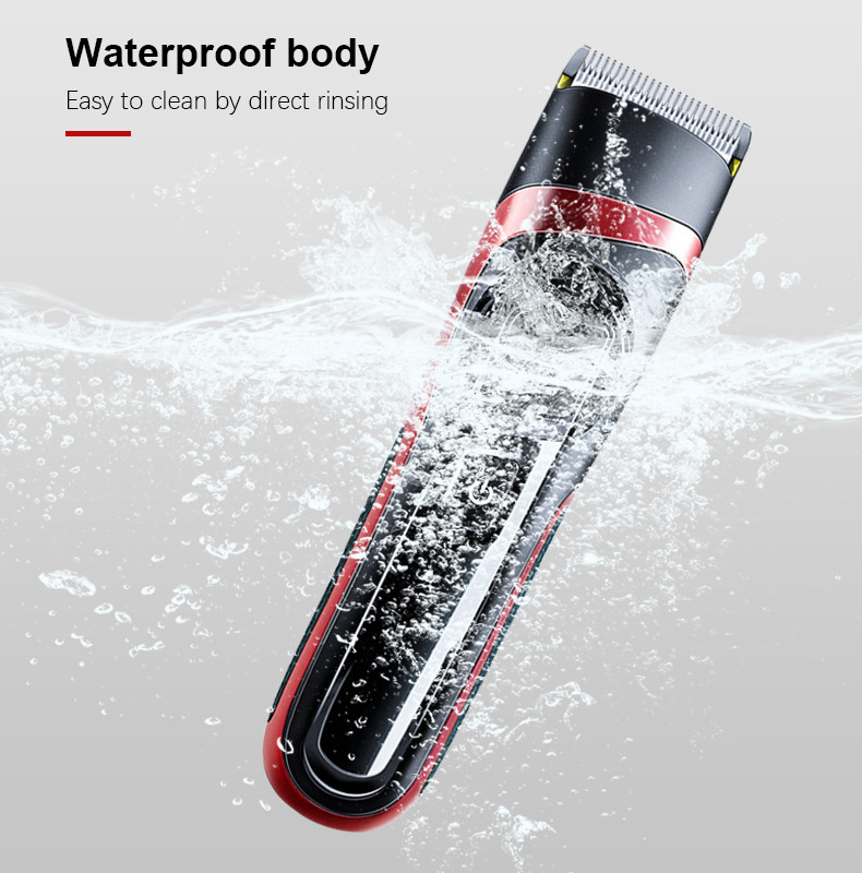 100% Waterproof Cordless Hair Trimmer LED Display Pro Home Barber Kit