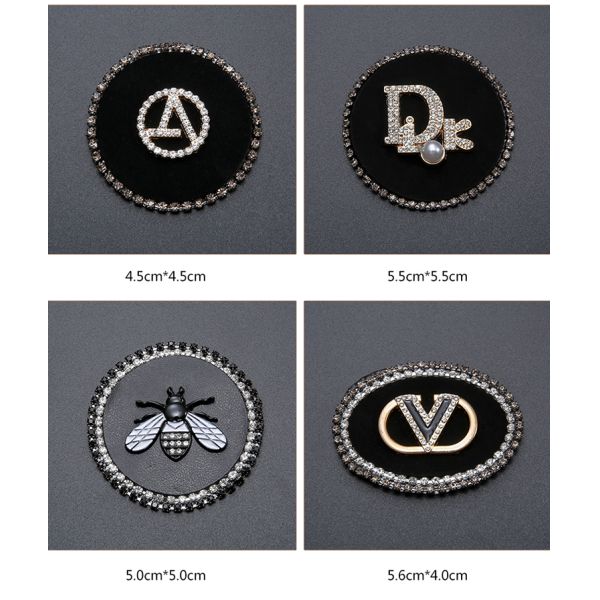 Leather Clothing Down Jacket Decoration Applique Badges, Embroidered Leather Label Cloth Patches, Clothes Hole Repair Stickers