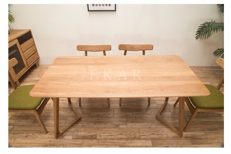 Latest Designs Solid Wood Furniture White Oak Dining Table