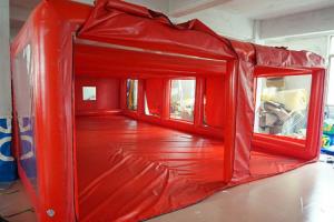 China Tube Structure Red Tarpaulin Inflatable Showcase Car Cover wholesale