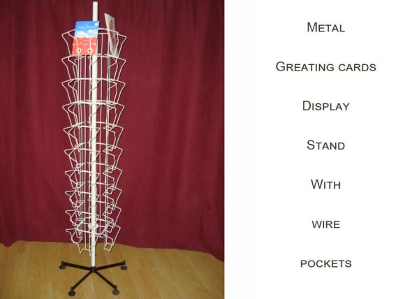 40 Pocket Floor Greeting Card Display Rack OEM Iron Wire Metal Book Display