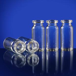 China GMP 10ml Glass Vials Transparent Sterile Empty Vials With Rubber Stopper wholesale