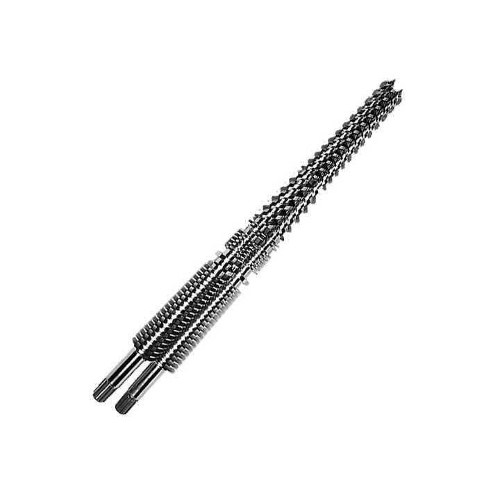 38CrMoAlA Nitrided 65/132 Conical Twin Screw & Barrel Cylinder For Pvc Profiles For Plastic Extruder