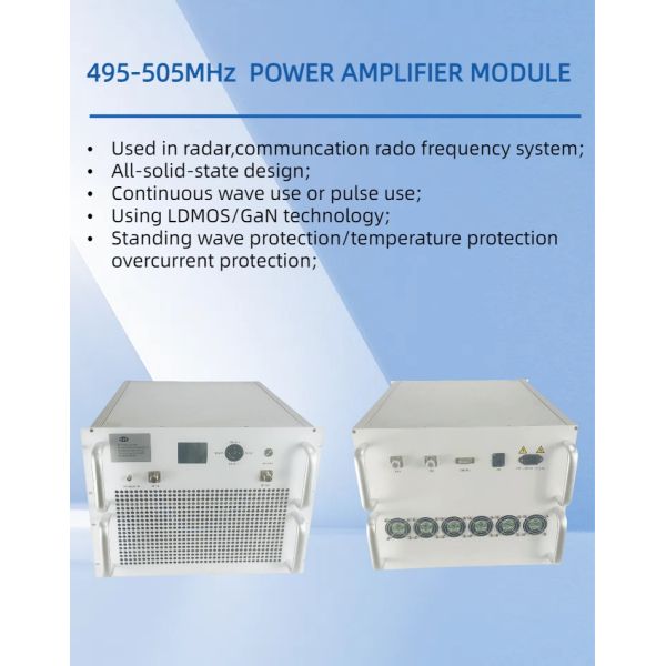 High Performance 495-505MHz Pulse 5kw RF Power Amplifier For Improved Communications Signal Coverage And Quality
