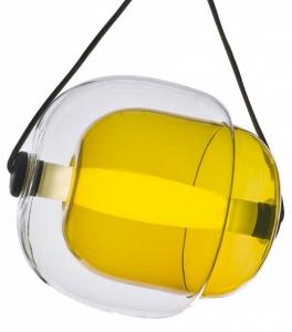 China Colorful Glass Ball Capsula Suspension Lamp Crystal Art Deco Pendant Light Design on sale