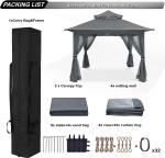 Pop Up Gazebo Mosquito Nettings, Outdoor Canopy Shelter Garden Lawn Backyard,