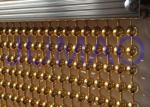 Gold Plated Steel Ball Chain Curtain 10 mm Real Space Divider For Hotel