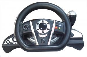 China 2.4G RF Wireless Racing Video Game Steering Wheel With Receiver / F1 Gear Shift wholesale