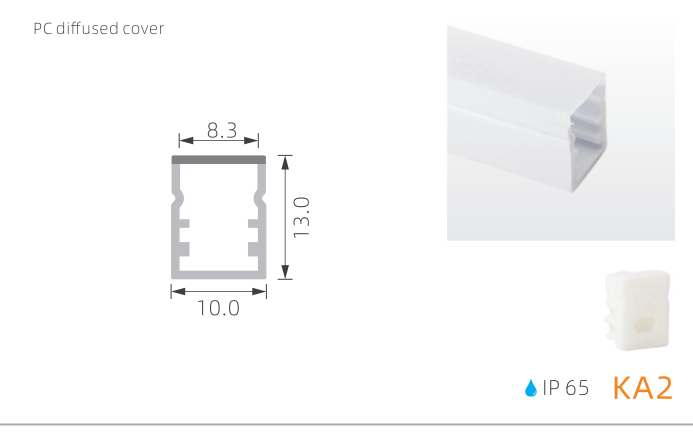 LED PC cover waterproof IP65 for outdoor and indoor two-color extrusion factory price made in china