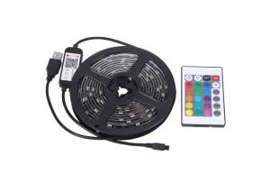 China Hot sale smart bright 5050 RGB bedroom DC12V 5m music strips light kit non waterproof Bluetooth rgb led strip wholesale