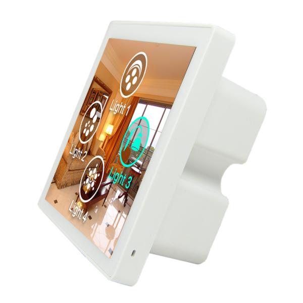 Alexa Compatible WIFI Smart Wall Light Switch 86 * 86 * 38mm WIFI And RJ45