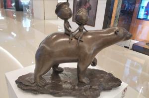 China Decorative Home Indoor Small Bronze Sculpture 0.5m Length wholesale
