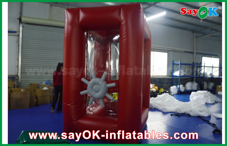 Clear Inflatable Tent 2x2 M Cash Grab Machine Inflatable Money Booth With PVC Material