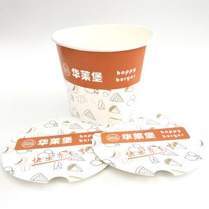 China Disposable 4500ml Paper Food Bucket , Custom Fried Chicken Bucket With Lid wholesale