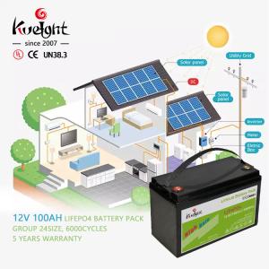 China Deep Cycle 12V LiFePO4 Battery Golf Cart 12.8V 100ah Lithium Battery Pack wholesale