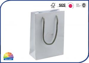 China White Paper Gift Bag Custom Logo Birthday Gift Packaging Small Size with Tight Handles on sale