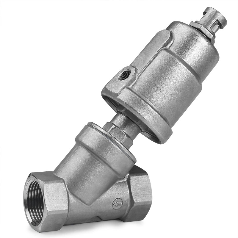 Stainless Steel Pneumatic Angle Seat Valve with Customized Design and Hexagon Head