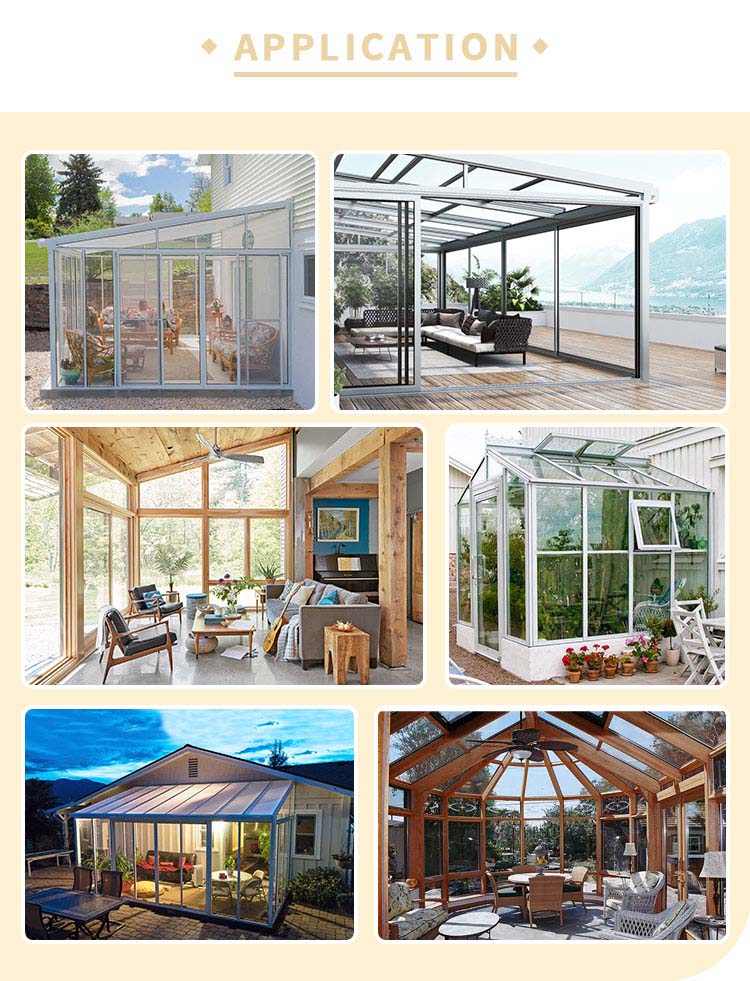 Modern Office Building Design Four Season Sun House For Aluminum Profile Screen Rooms