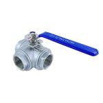 ISO9001 Standard Three-Way Ball Valve Made of Corrosion-Resistant Stainless