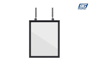 China FDD Hanging Double Sided Light Box Black Aluminum Clip Open Energy Saving wholesale