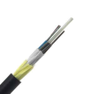 China 12 24 48 72 Hilos HDPE Kevlar 100m Span ADSS Fiber Optic Cable wholesale