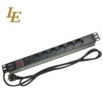 19 Inch Aluminum Black 6ways 8outlets Europe Germany Type Power Distribution