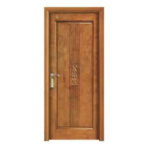 China Moistureproof Flat Teak Solid Wood Flush Doors 70mm Width Internal Wooden Door wholesale