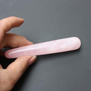 China Acupuncture Pink Crystal Massage Stick Quartz Beauty Body Relaxation on sale
