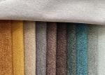 Modern style knitted brushed upholstery linen print fabric for sofa 100%