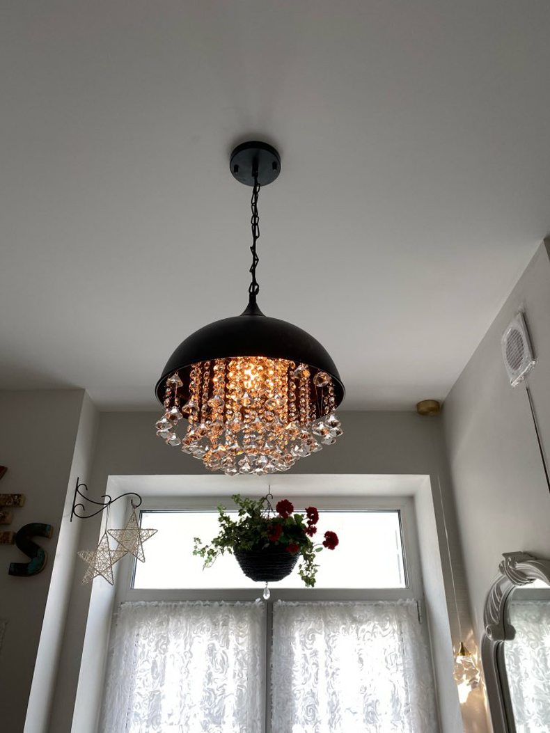 Crystal Half Ball Lights Lamps Retro Loft Light Bar Restaurant Living Room Cafe Pub Club Light(WH-VP-223)