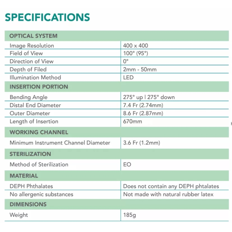 Single Use Digital Flexible Ureteroscope (