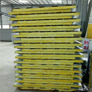 China fireproof 0.326mm glass wool thermal insulation sandwich roof panel 5500 x 960 x 50mm on sale