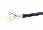 Double Jacket 8Fig Aerial FTP Bulk CAT5E Cable With Steel Messenger