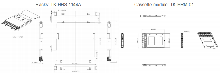 1U 144 Core Super-high Density MPO/MTP Rack-mount Fiber Patch Panel For Data Center and Network Solution