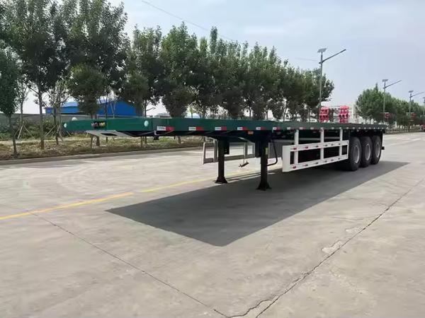 50ton 60ton Heavy Duty Hydraulic Gooseneck Semi Trailer Truck Aluminium Flatbed