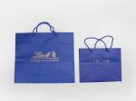 C1S C2S Glossy Coated Personalized Paper Bags Sea Blue Garment Shopping Paper