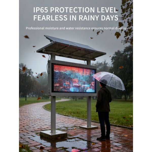Energy Saving Solar LED Display with Remote Content Management and Front Service Modular Installation