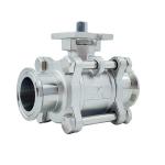1000wog High Platform Stainless Steel 3PC Clamp Ball Valve from Trusted