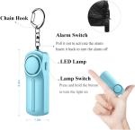 OEM 130db Personal Safety Alarm Keychain With Led Light For Women Kids Elderly