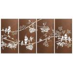 Backyard Tropical Bird Laser Cut Corten Steel Panels