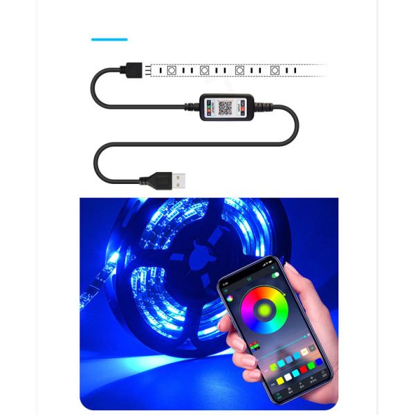 Ip20 Led Strip Lights Width 10mm 18 Leds/Meter Bluetooth Music Light Strip