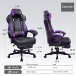 Ergonomic Gaming Chair with Footrest and 360 Swivel/ Height Adjust/Recliner