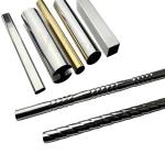 AISI 201 304 316 Inox Metal Tube Round Square Rectangular Oval Slot Embossed