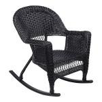 Brown Finish PE Rattan Wicker Chairs Rocker Patio Furniture