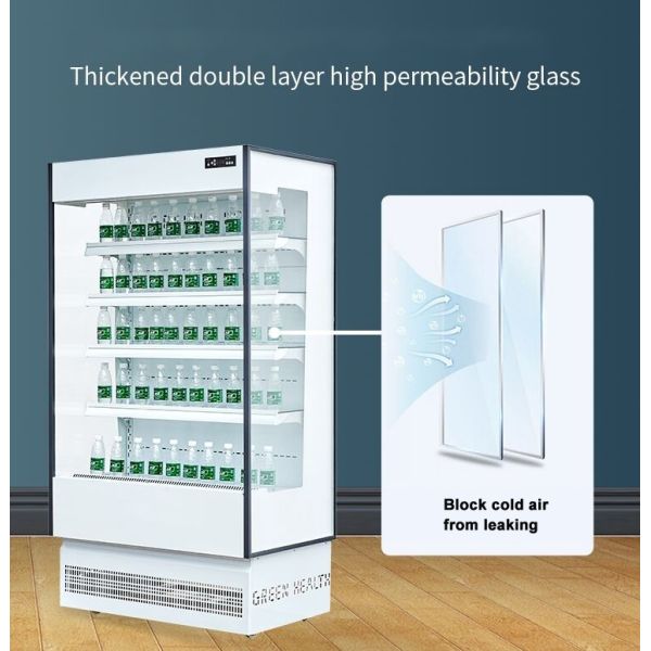Small Multi Deck Open Chiller Supermarket Showcase Plug In And Remote Type R404a
